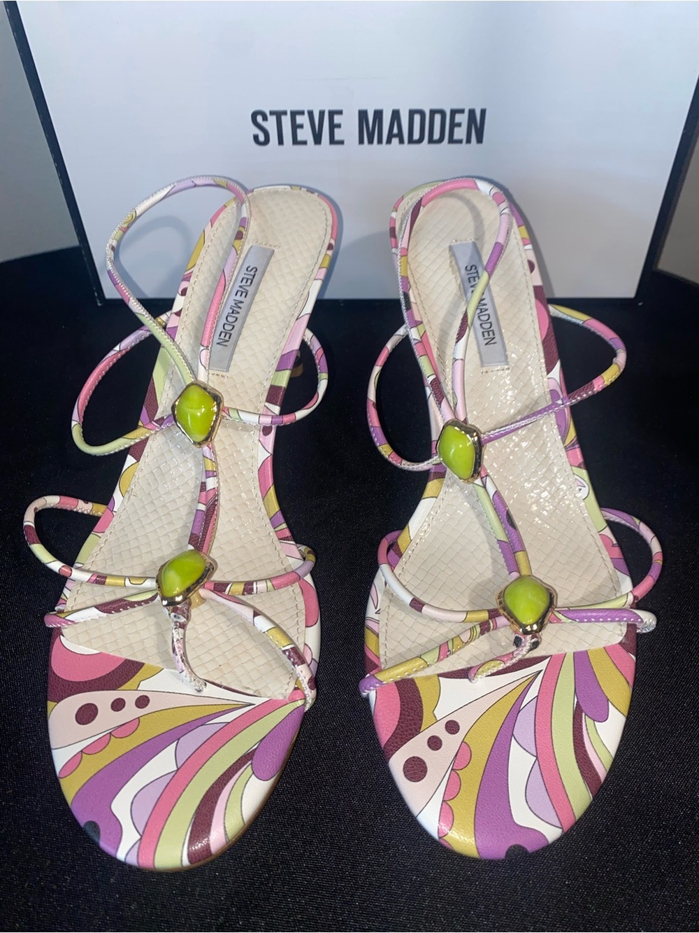 Steve Madden Women’s “RAMOS” Multi Strappy Heeled Sandals - Picture 4 of 9